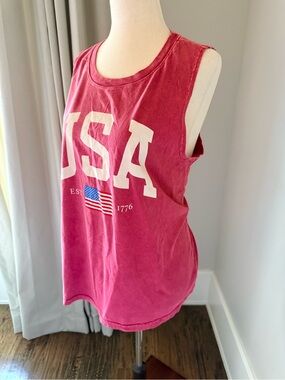 NWT USA Graphic Red Top - Sleeveless Women’s!